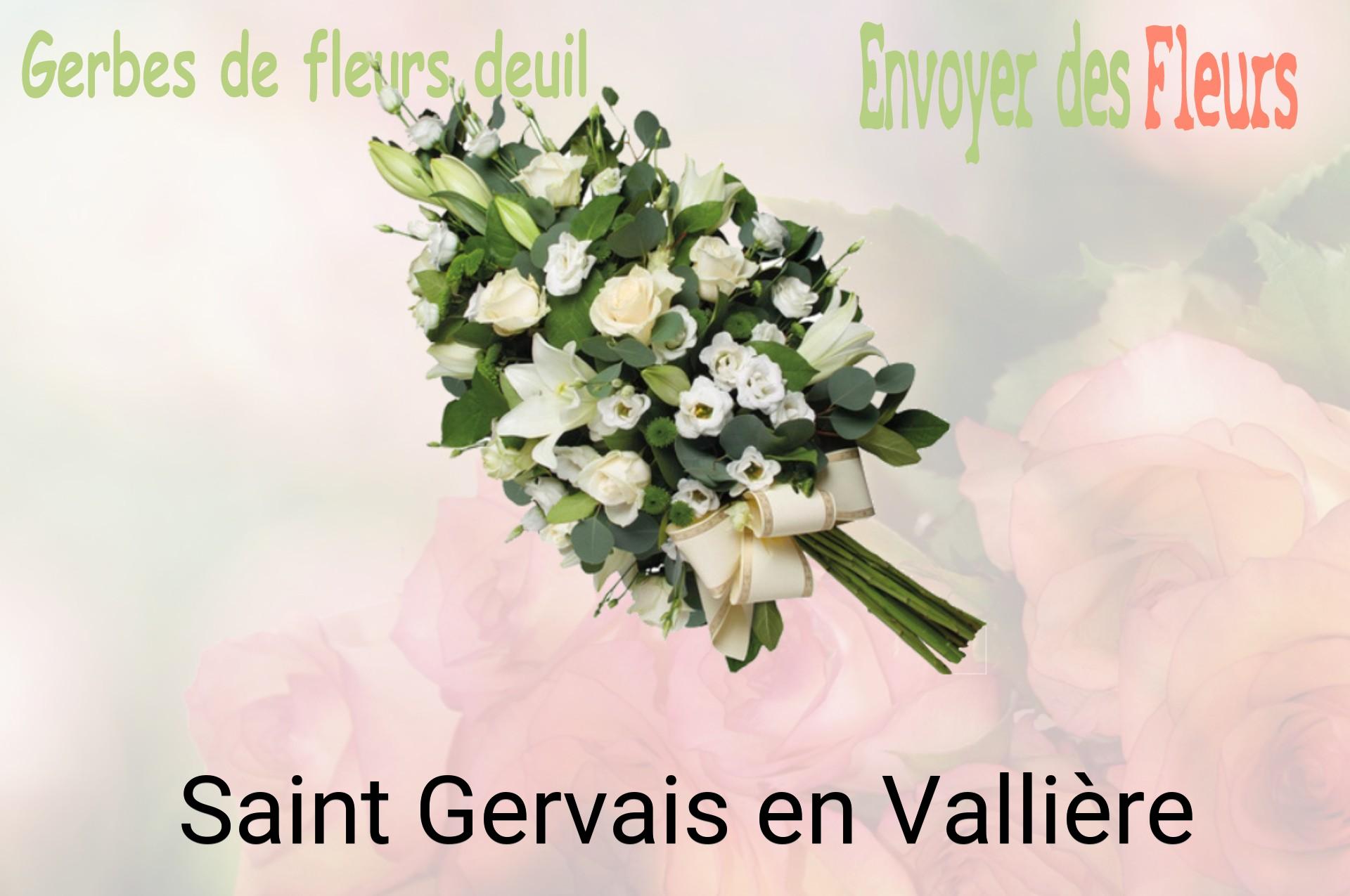 Gerbe de fleurs de deuil livrée à Saint-Gervais-en-Vallière